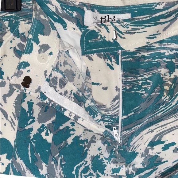 Tibi New York Silk Shorts Teal Size 2 EUC - Picture 10 of 16
